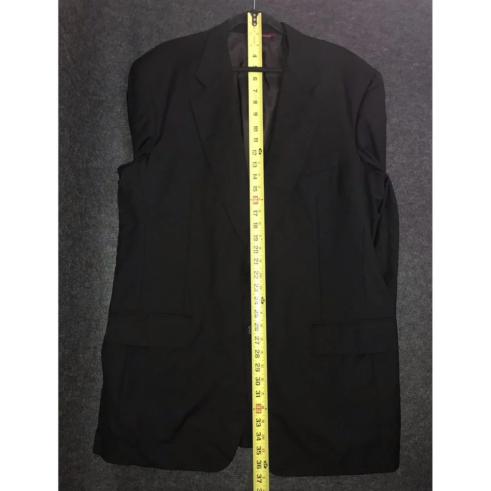 Samuelsohn LORO PIANA Tasmanian Super 120's Blazer Jacket Black Stripe 100% Wool